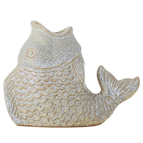 Bougeoir Hiro Gris - Faïence - 4.5 x 9 x 12 cm
