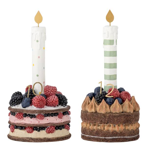 Geburtstagsdekoration Hooray 2-teilig Polyresin - Rot