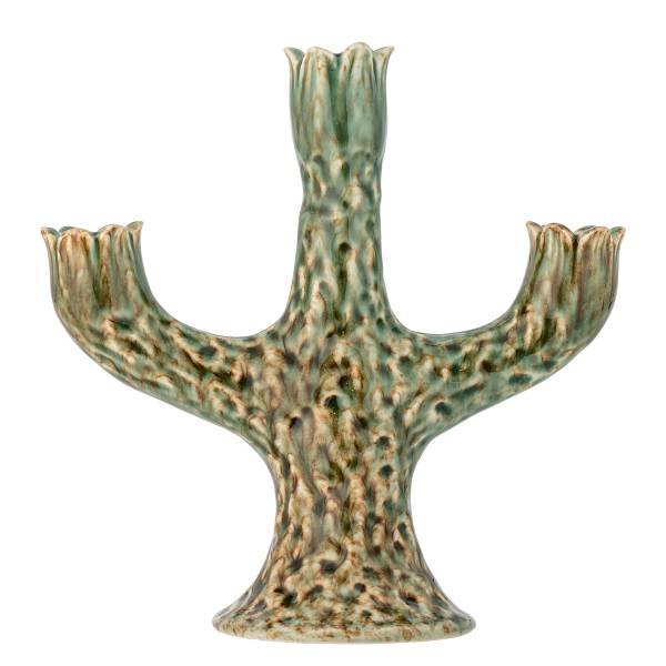 Bougeoir Cyrill Vert - Faïence - 10 x 21 x 21 cm
