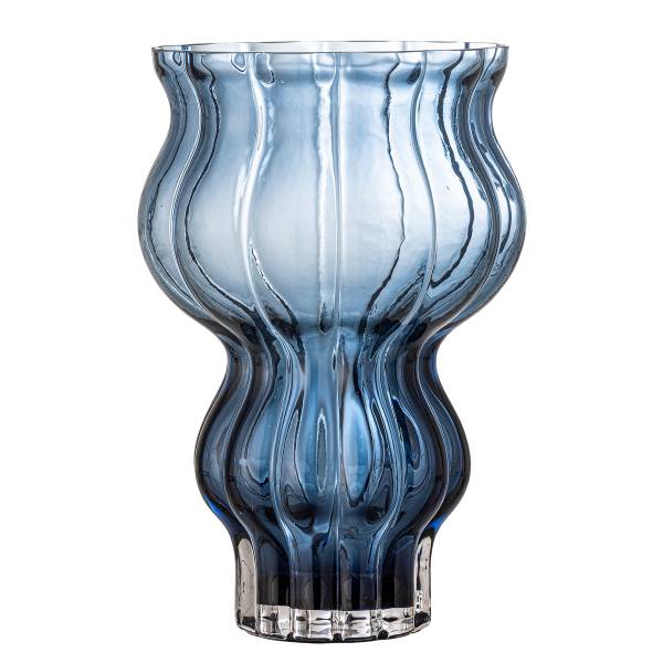Vase Zanna Bleu - Verre coloré - Hauteur : 26 cm