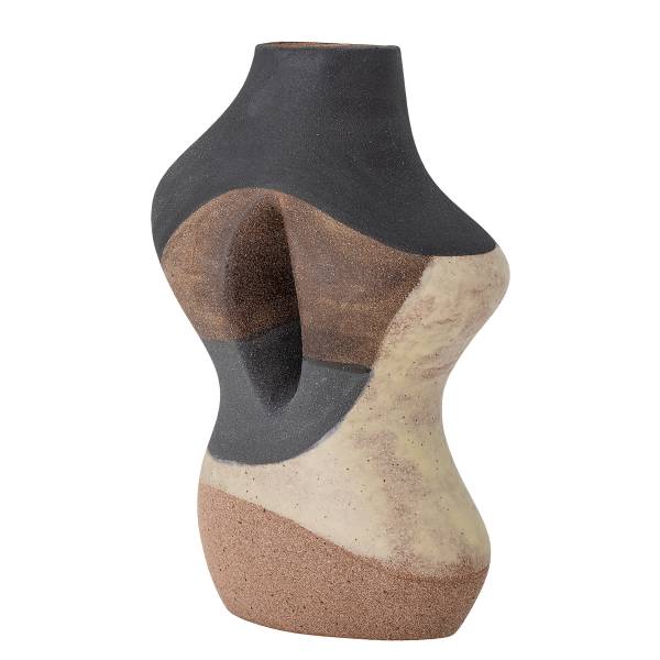 Vase Vica Steingut - Braun