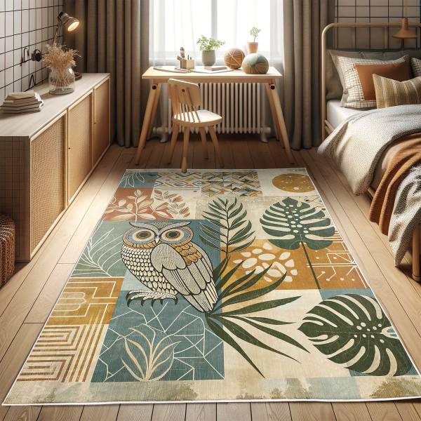 Kurzflorteppich Savua Polyester - Mehrfarbig - 60 x 152 cm