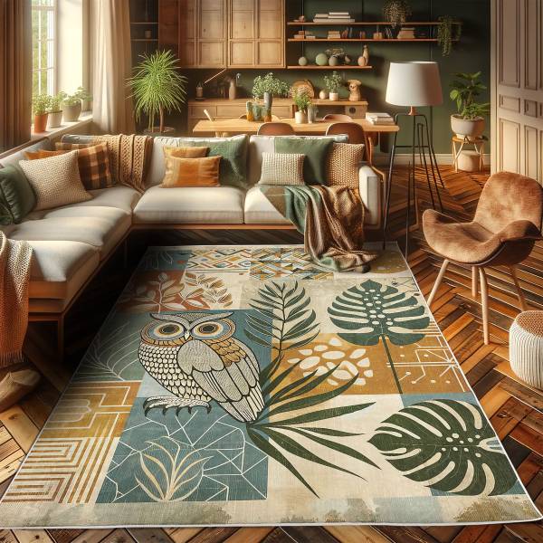 Kurzflorteppich Savua Polyester - Mehrfarbig - 60 x 152 cm