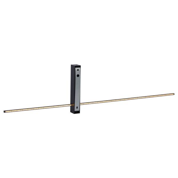 Wandleuchte Segin Aluminium - Schwarz - Tiefe: 90 cm