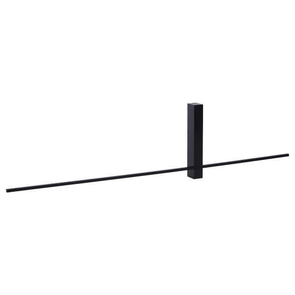 Wandleuchte Segin Aluminium - Schwarz - Tiefe: 90 cm
