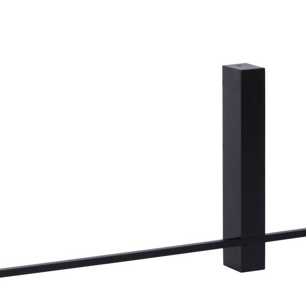 Wandleuchte Segin Aluminium - Schwarz - Tiefe: 90 cm