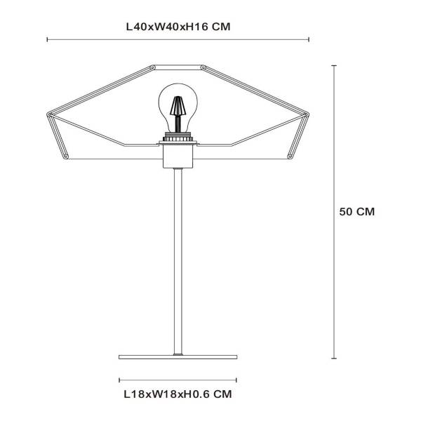 Tischleuchte Yunkai Papier - Braun