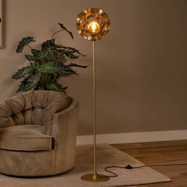 Stehleuchte Hannelore Eisen - Gold