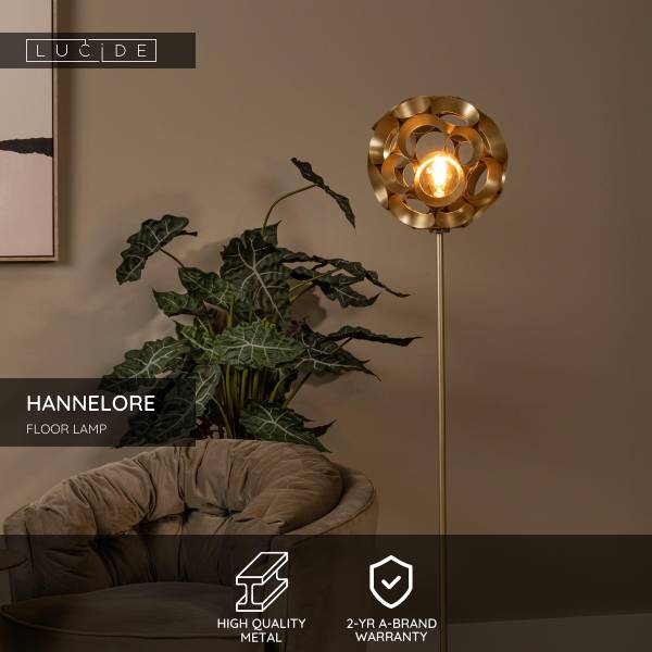 Stehleuchte Hannelore Eisen - Gold