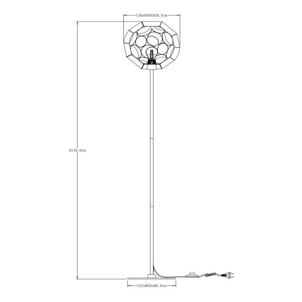 Stehleuchte Hannelore Eisen - Gold