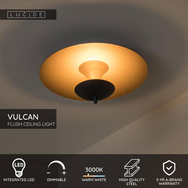 Deckenleuchte Vulcan Stahl - Schwarz