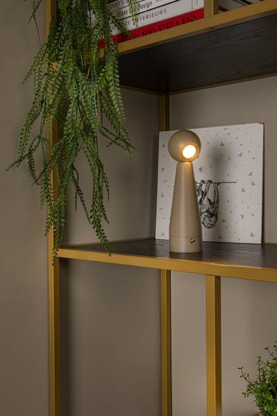 Akku-Tischleuchte Ipsos Aluminium - Beige