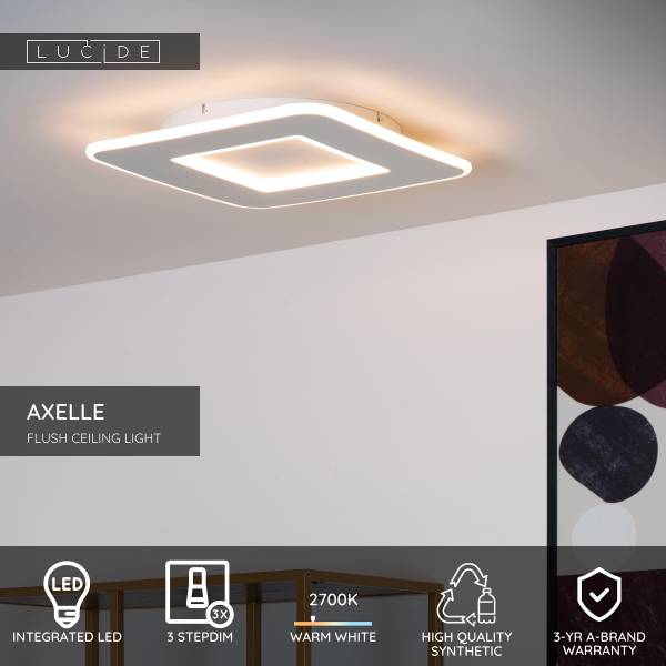 LED Deckenleuchte Axelle Polypropylen - Weiß