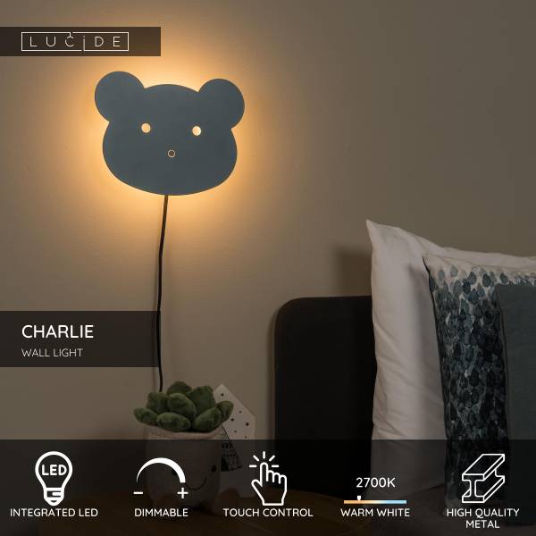 LED Kinderzimmerleuchte Carlie Typ B Eisen - Blau