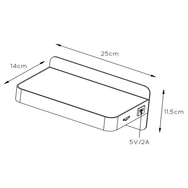 LED Wandleuchte Atkin Eisen - Schwarz