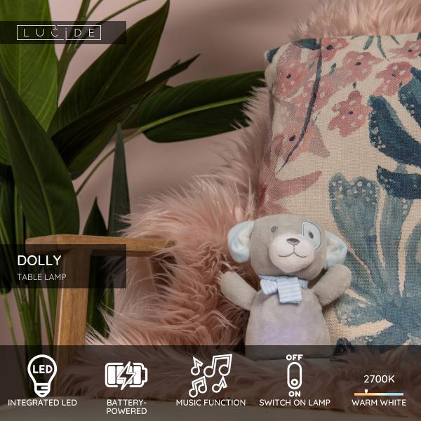 Tischleuchte Dolly Dog ABS - Grau