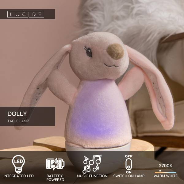 Tischleuchte Dolly Rabbit ABS - Rosa