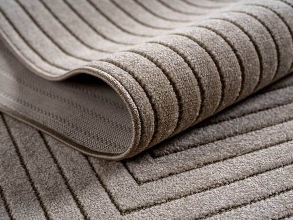 Kurzflorteppich Nova 1202 Polypropylen - Beige - 140 x 200 cm