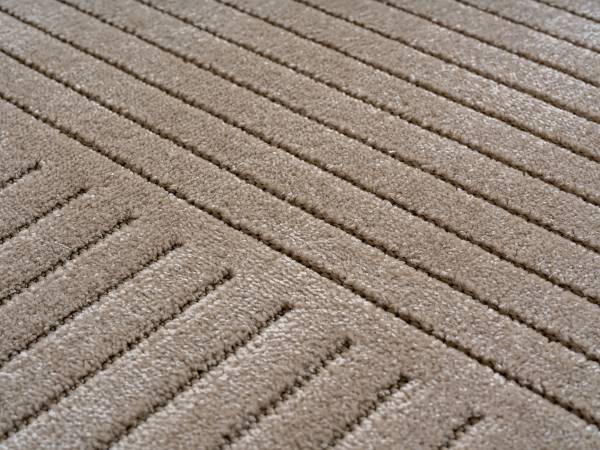 Kurzflorteppich Nova 1202 Polypropylen - Beige - 280 x 370 cm