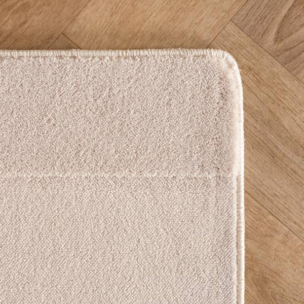 Tapis poils courts Pompei 1614 Microfibre / coton - Crème - 80 x 150 cm