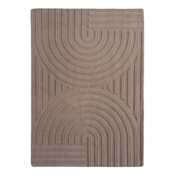 Kurzflorteppich Pompei 1611 Microfaser / Baumwolle - Beige - 140 x 200 cm