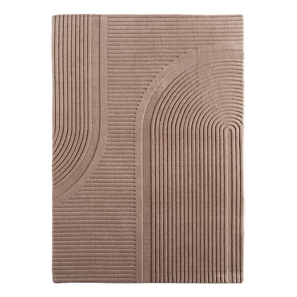 Kurzflorteppich Pompei 1612 Microfaser / Baumwolle - Beige - 200 x 290 cm