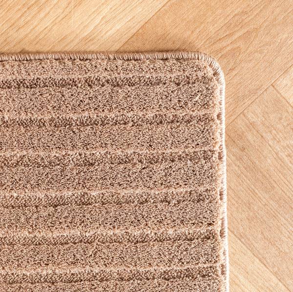 Kurzflorteppich Pompei 1612 Microfaser / Baumwolle - Beige - 200 x 290 cm