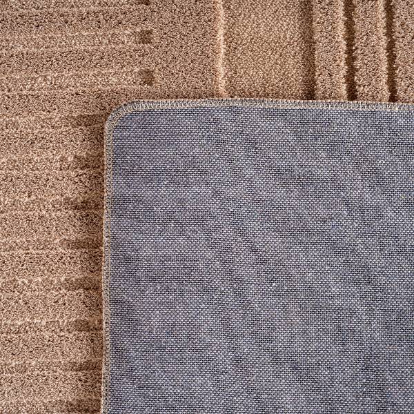 Kurzflorteppich Pompei 1612 Microfaser / Baumwolle - Beige - 200 x 290 cm