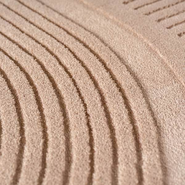 Kurzflorteppich Pompei 1612 Microfaser / Baumwolle - Beige - 200 x 290 cm