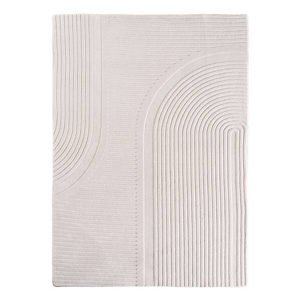 Kurzflorteppich Pompei 1612 Microfaser / Baumwolle - Creme - 160 x 230 cm
