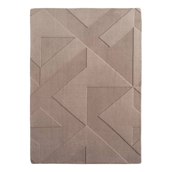 Tapis poils courts Pompei 1613 Microfibre / coton - Beige - 120 x 170 cm