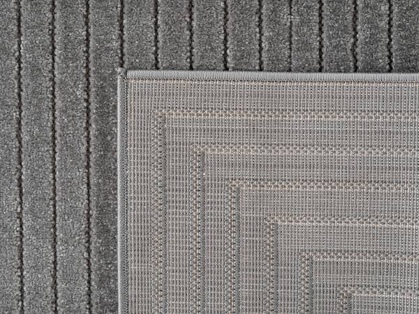 Kurzflorteppich Nova 1202 Polypropylen - Silber - 140 x 200 cm