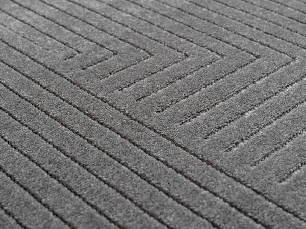 Kurzflorteppich Nova 1202 Polypropylen - Silber - 240 x 340 cm