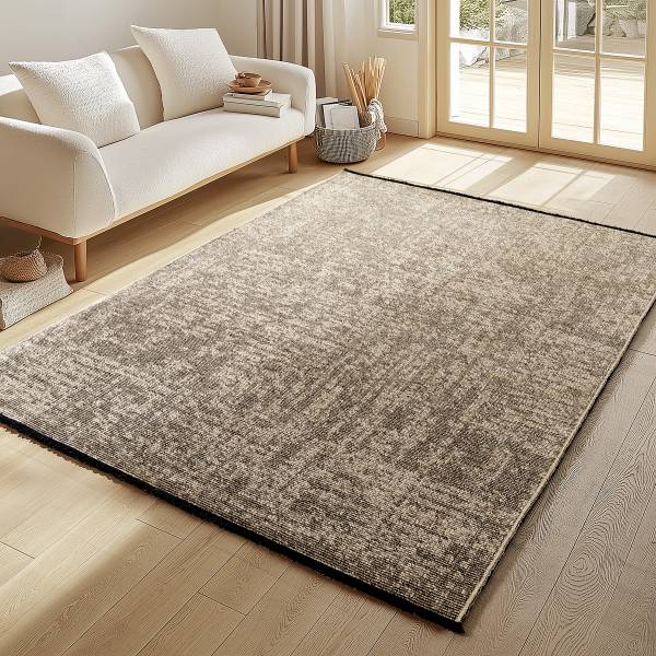 Tappeto a pelo corto Space 1900 Ciniglia / cotone - Beige - 240 x 340 cm