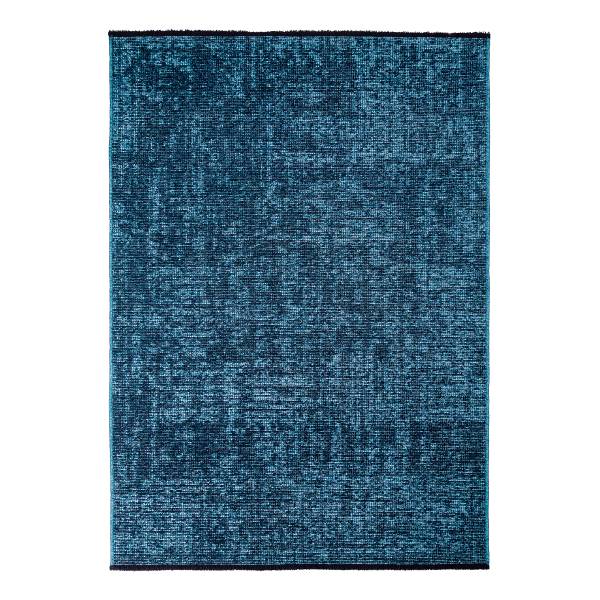 Kurzflorteppiche Space 1900 Chenille / Baumwolle - Blau - 140 x 200 cm