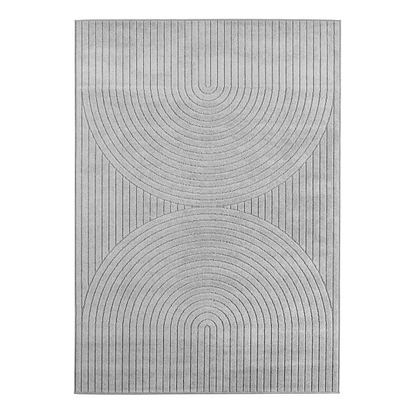 Kurzflorteppich Nova 1201 Polypropylen - Silber - 280 x 370 cm