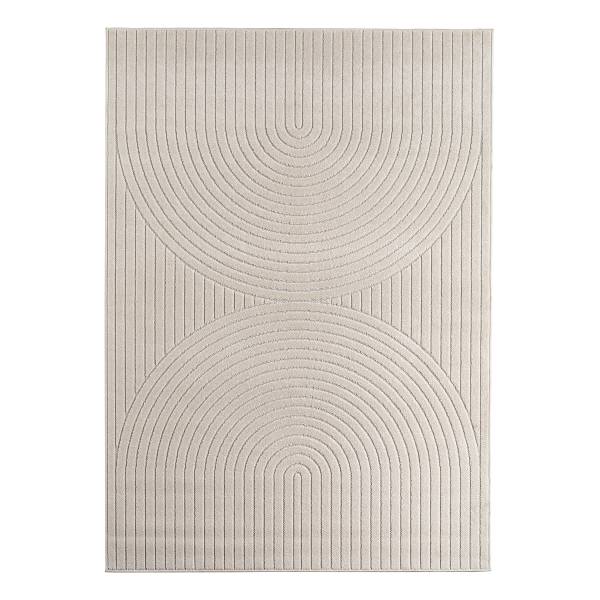 Kurzflorteppich Nova 1201 Polypropylen - Creme - 140 x 200 cm