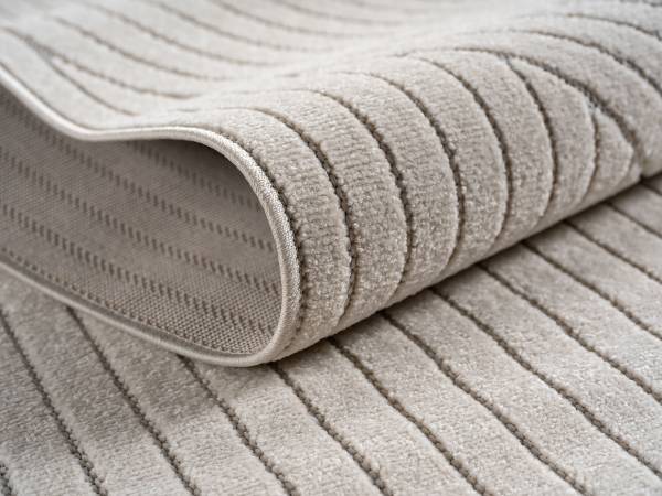 Kurzflorteppich Nova 1201 Polypropylen - Creme - 140 x 200 cm