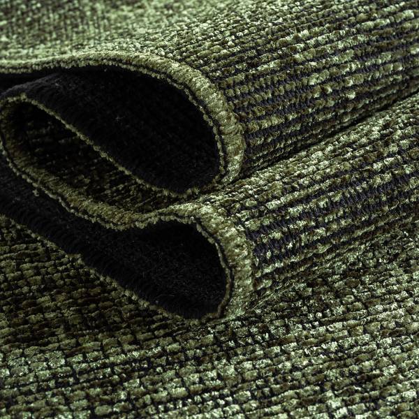 Tapis poils courts Space 1900 Chenille / coton - Vert - 160 x 230 cm