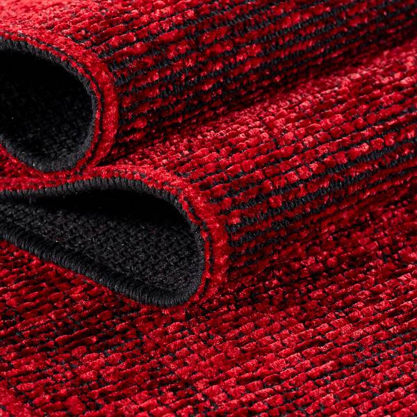 Kurzflorteppiche Space 1900 Chenille / Baumwolle - Rot - 240 x 340 cm