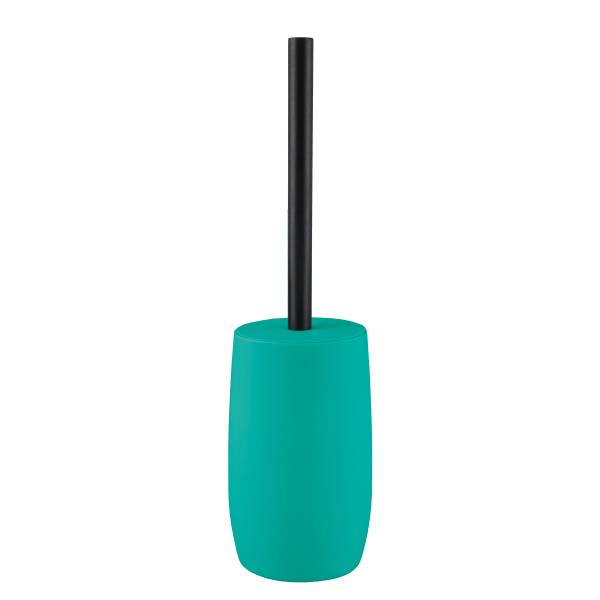 Porte-brosse WC Daily ABS caoutchouté / bambou - Turquoise
