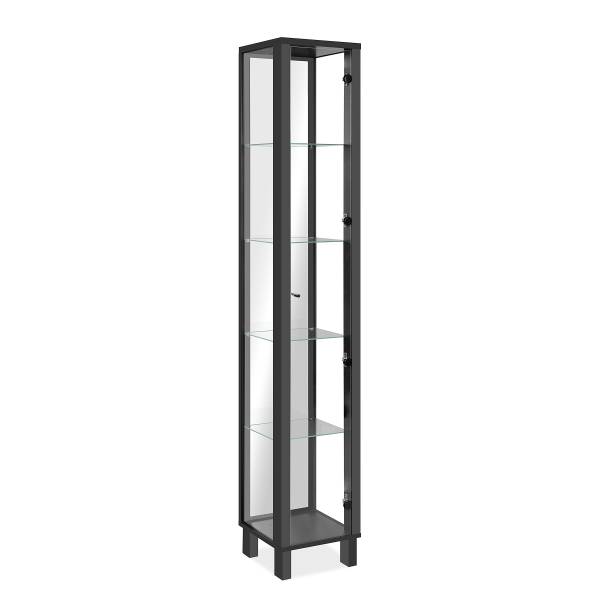 Vitrine Euglo Glas - Schwarz - Breite: 33 cm