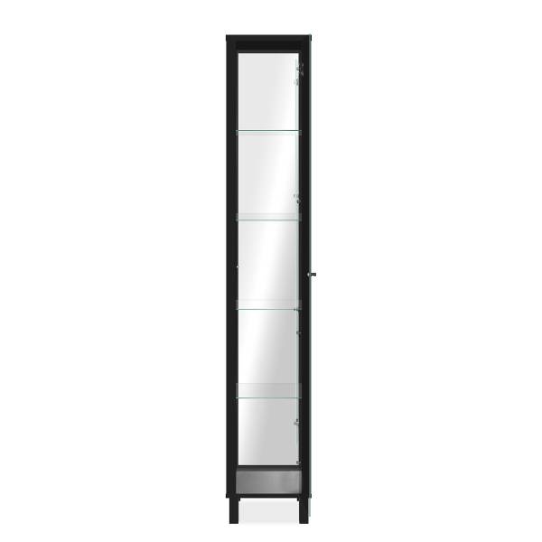 Vitrine Euglo Glas - Schwarz - Breite: 33 cm