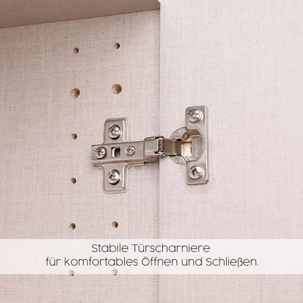 Draaideurkast Alabama - grijze spiegel B metallic grijs - Breedte: 91 cm - basic - grijs