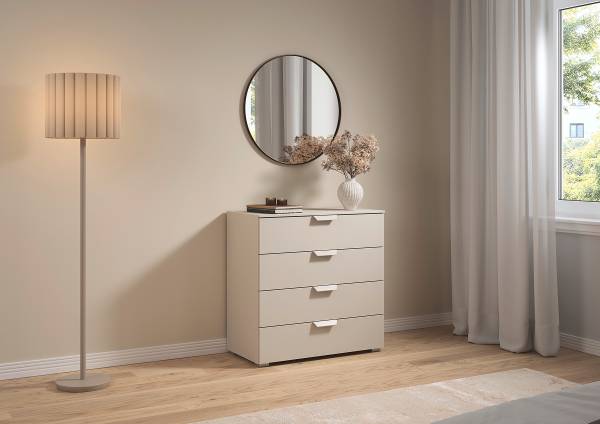 Comò con 4 cassetti Aditio Cashmere - Beige