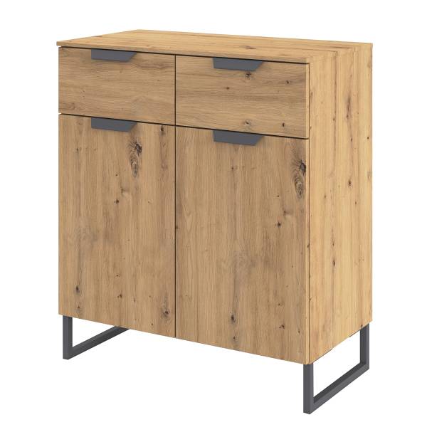 Kast Aditio met 2 deuren & sledepoten Artisan eikenhouten look