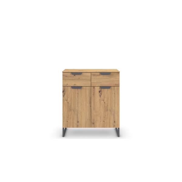 Kast Aditio met 2 deuren & sledepoten Artisan eikenhouten look