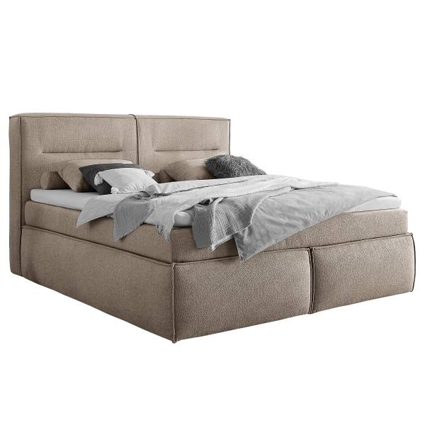 Lit boxspring Schillar Gris minéral - 180 x 200cm