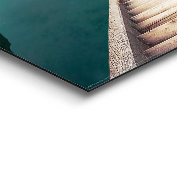 Wandbild Berg See MDF - Grün - 40 x 50 cm