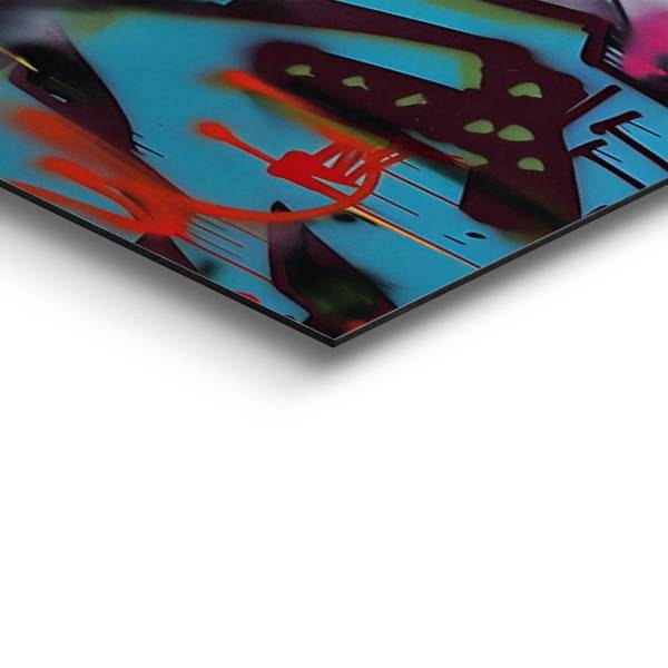 Wandbild Graffiti Einstein MDF - Mehrfarbig - 60 x 90 cm